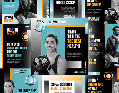 Gym and Health Social Media Post Template