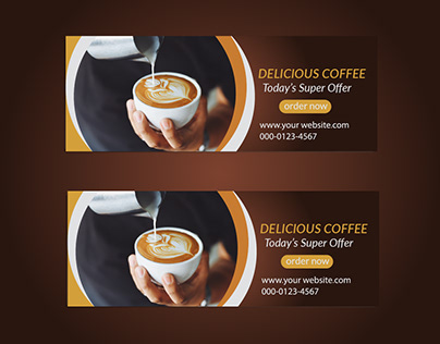 Coffeeshop Facebook Cover page design
