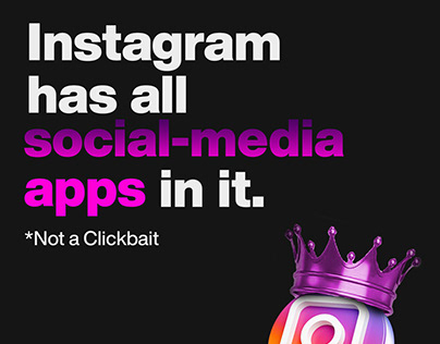 Instagram has all social media apps in it.