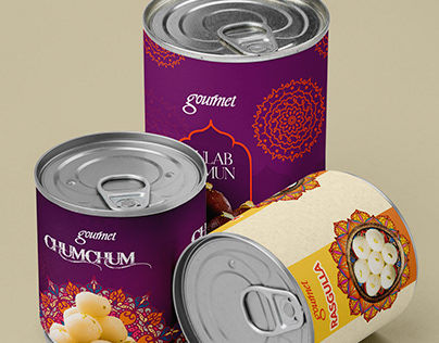 gourmet tins packaging design