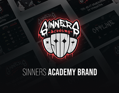 SINNERS Academy | esport design | brand identity