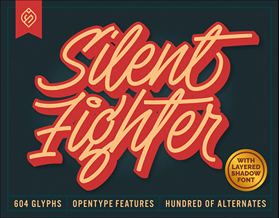 Silent FIghter - 3D Layered FOnt