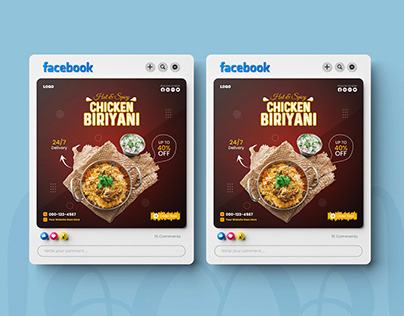 Social Media Poster Design Food (Chicken Biriyani)