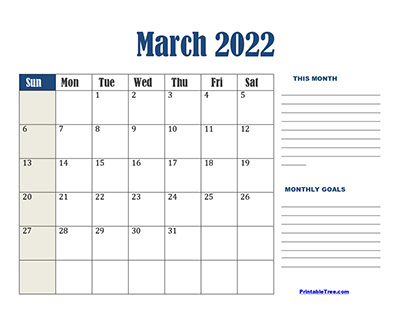 25 + March 2022 Calendar Printable Templates
