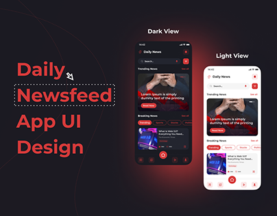 Daily Newsfeed App UI Design