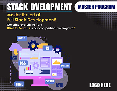 full stact development master program poster design