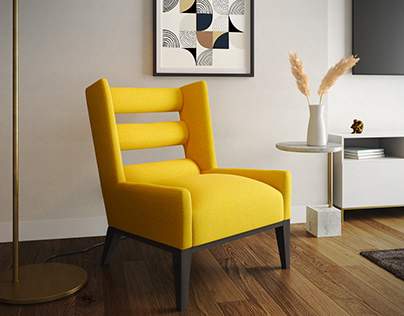 Orleans Fabric Chair 3D Modeling