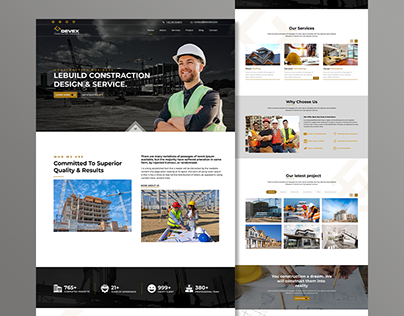 construction company web | ui/ux | web designs
