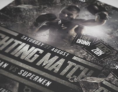 Fighting Match Flyer Template