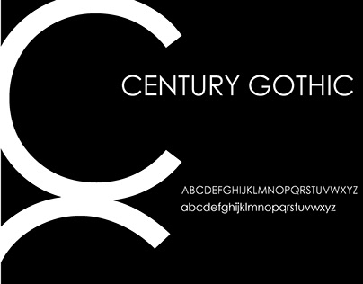 Century Gothic Typeface Poster