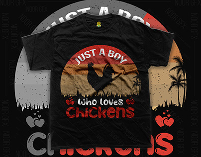 Chickens retro t-shirt design