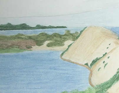 Long Island Watercolor Landscape