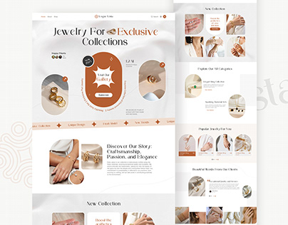 Luxury Jewelry Website UI design - Vogue vista