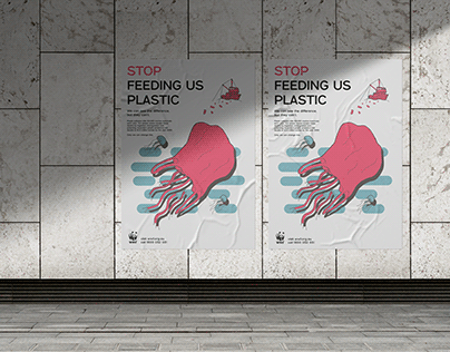 Digital graphic poster - Stop plastic pollution