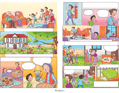 Aile Çocuk Dergisi 7. Sayı Hikaye Çizimi