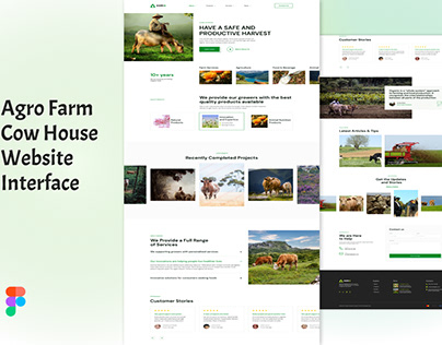 Agro Farm Cow House Website Interface