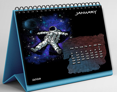 Calendar 2023. Cosmonaut