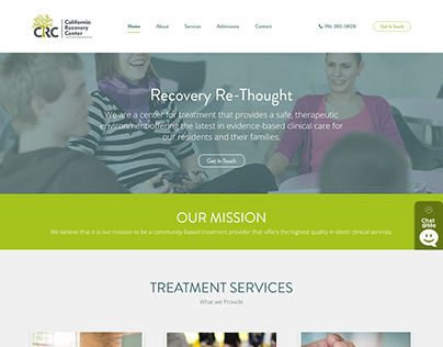Homepage Design for California Recovery Center