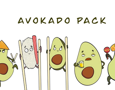 Stiker pack “Avokado”