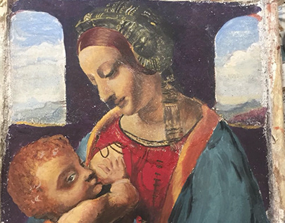 Fresco - Madonna and Child