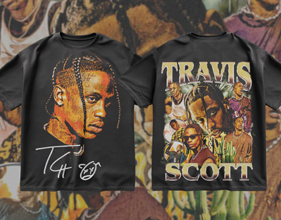 Travis Scott 90s Vintage Bootleg Rap T-shirts