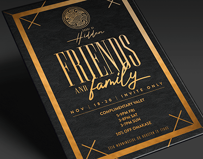 Sushi By Hidden | Friends & Family Invite | Flyer