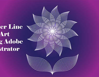 vector Flower Line Art tutorial and free download link