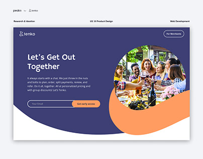 Tenko #1. Landing page for shoppers
