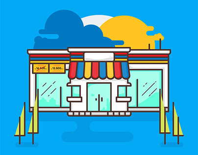 Minimarket | Line illustration Icons