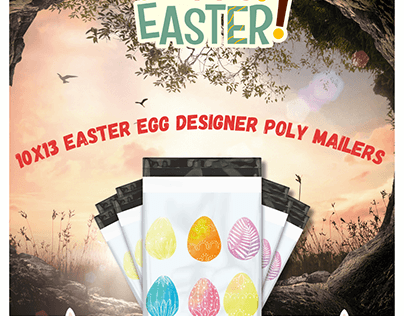 Buy Easter Egg Designer Poly Mailers Printed Bags