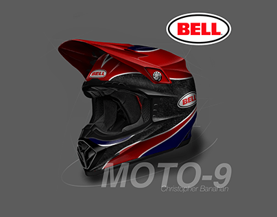 Bell Moto 9 & Oakley Digital Sketch Renders