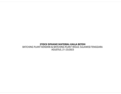 Project thumbnail - Stock Opname Material Kalla Beton - 2
