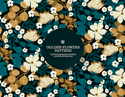 Golden Flowers Pattern