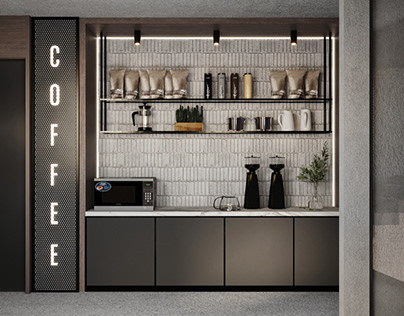 Industrial Coffee corner design