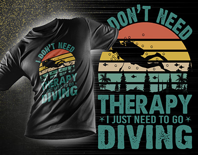 Scuba diving t-shirt Design