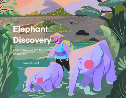 Elephant Discovery Illustration