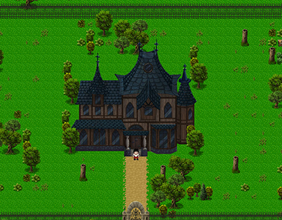 Manor for pixel art game for Bew Games inc.