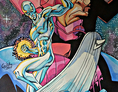 Galactus y Silver Surfer