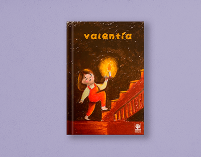 Valentía. Oil pastels book cover illustration
