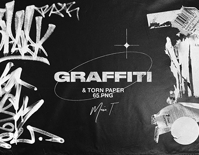 Graffiti & Torn Paper PNG Elements