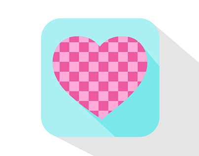Cute Checkerboard Heart Shape Decoration