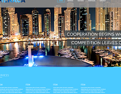 UI Layout: MENA Consulting landing page mock-up