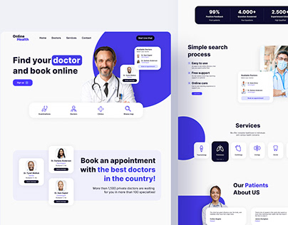 Online Health - Booking Webdesign