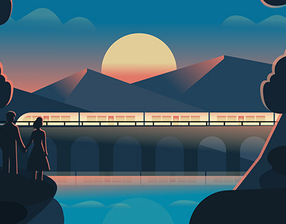 Railway Bridge Animation