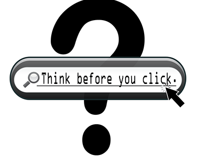 Think Before you click logo