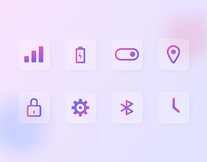 Glass effect - Animated Icons