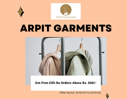 Arpit Garments Application Banner Design