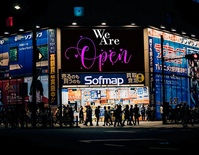 "We are Open" Banner
