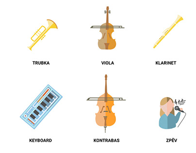 Digital illustrations for music website and booklet