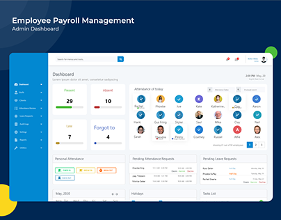 Payroll Management Dashboard Design